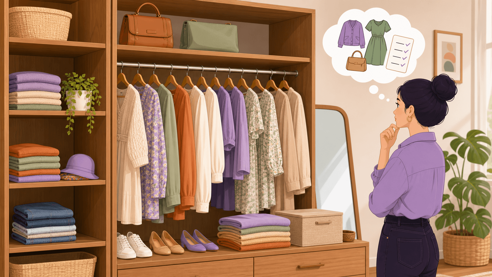 A pile of clothes being selected for resale