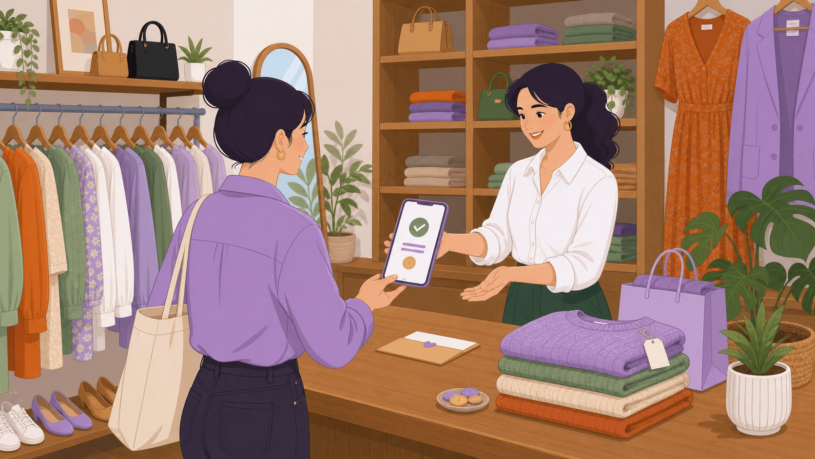 A completed payment confirmation