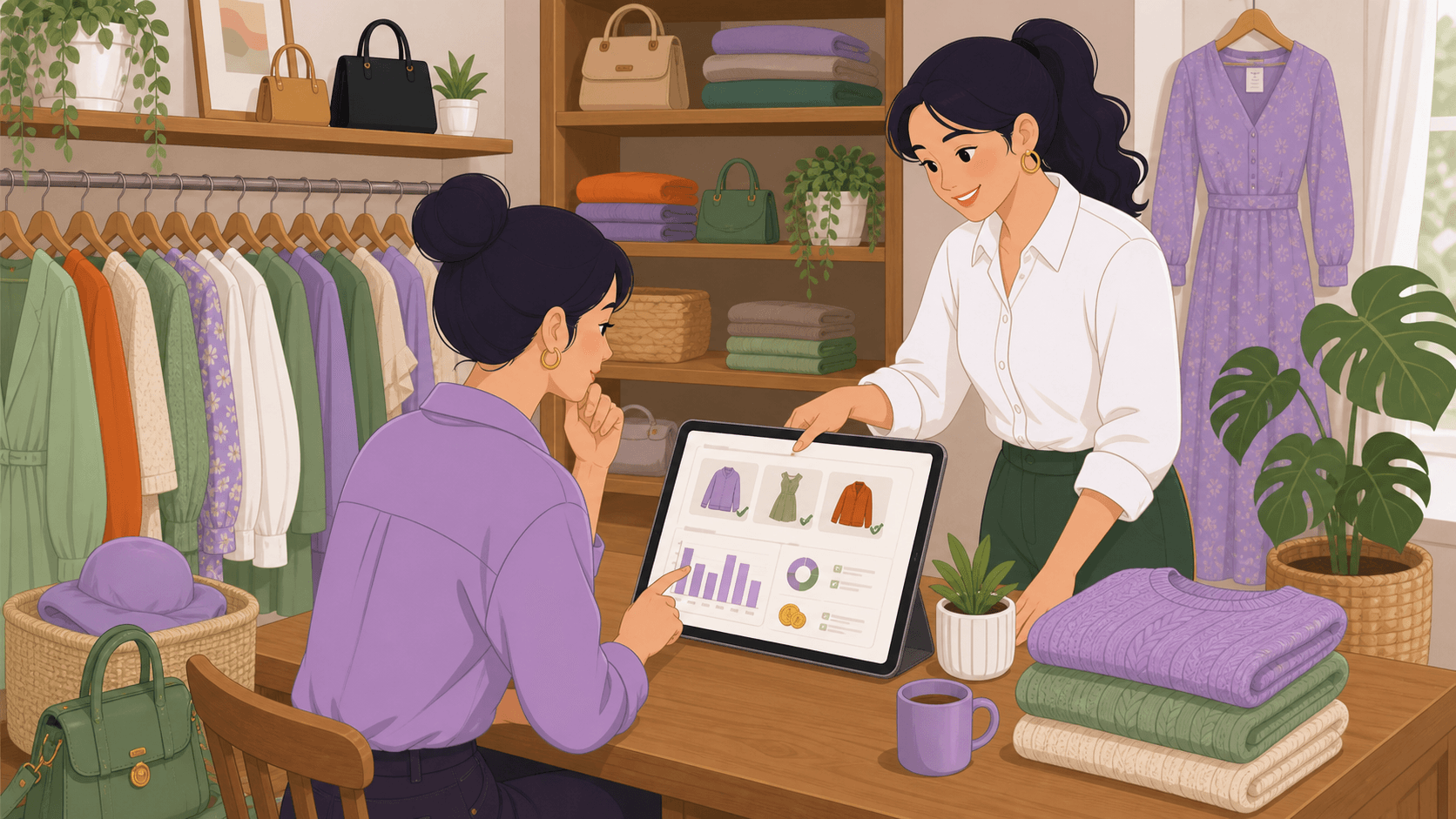 A sales tracking dashboard illustration